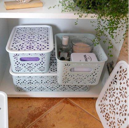 Obrázek z Úložný box s víkem malý - růžový