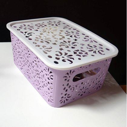 Obrázek z Úložný box s víkem malý - růžový