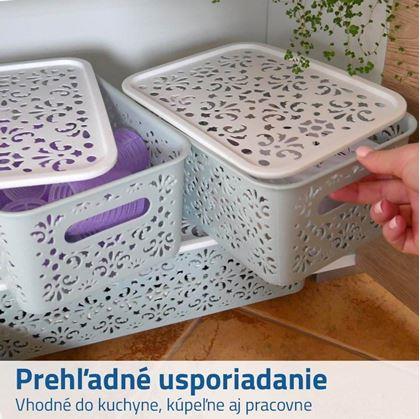 Obrázek z Úložný box s víkem malý - růžový