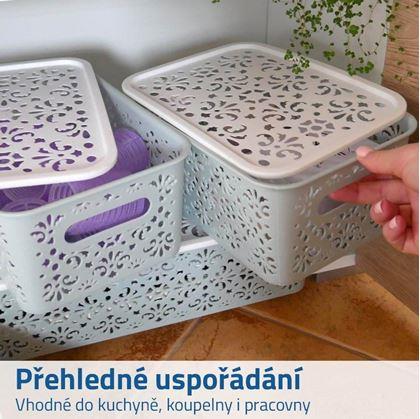 Obrázek z Úložný box s víkem malý - růžový