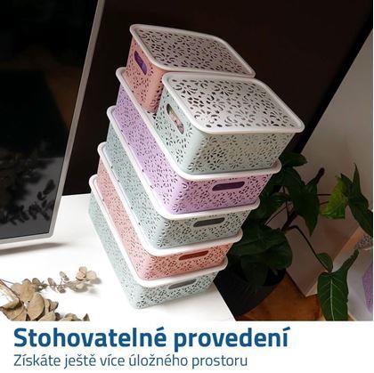 Obrázek z Úložný box s víkem malý - růžový