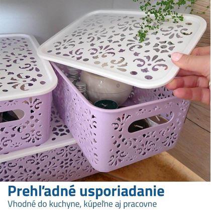 Obrázek z Úložný box s víkem malý - růžový