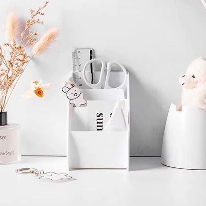 Obrázek z Organizér na stůl s přihrádkami - bílý