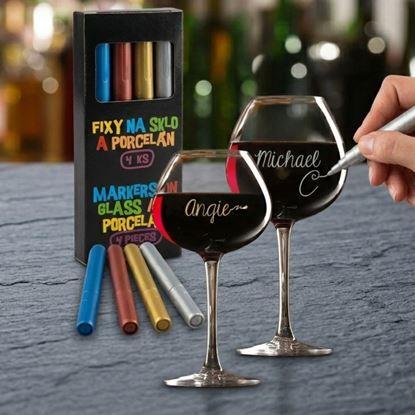 Obrázek Fixy na sklo a porcelán 4 ks