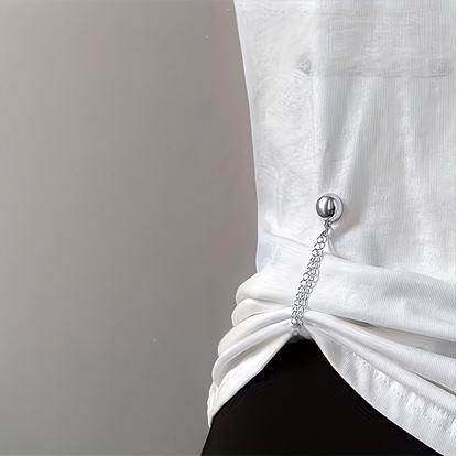 Obrázek Magnetická spona na zkrácení nohavic s řetízkem - stříbrná