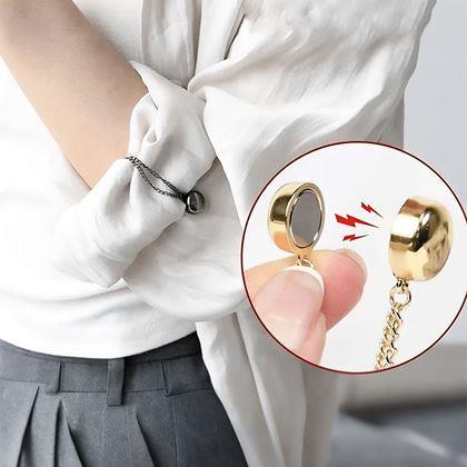 Obrázek z Magnetická spona na zkrácení nohavic s řetízkem - stříbrná