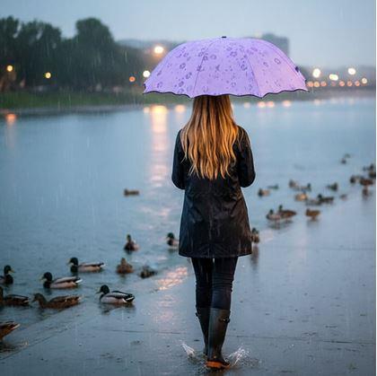Obrázek z Magický deštník skládací - fialový