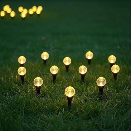 Obrázek z Solární bublinková svítidla do země 10 ks