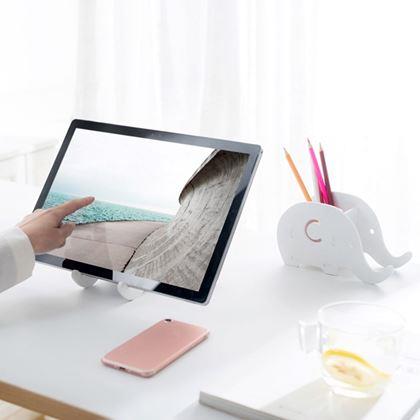 Obrázek z Stojánek na stůl, na tužky/mobil - slon