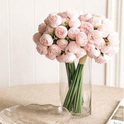 Obrázek Umělá kytice - pivoňka, 9 stonků