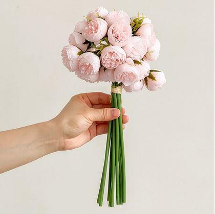 Obrázek z Umělá kytice - pivoňka, 9 stonků