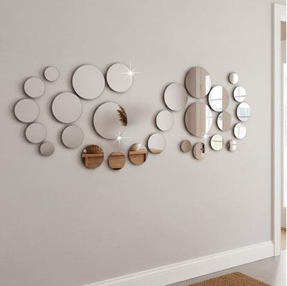 Obrázek Nálepky na zeď/zrcadlo - kolečka 32 ks