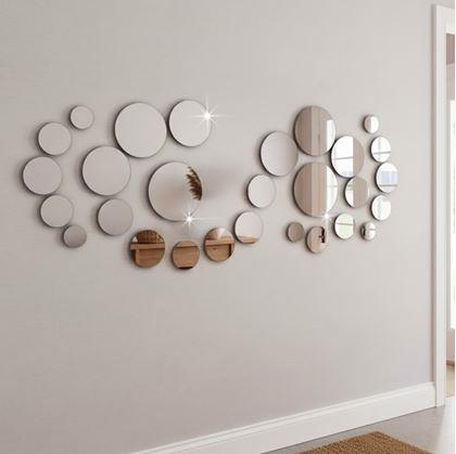 Obrázek z Nálepky na zeď/zrcadlo - kolečka 32 ks