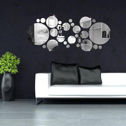 Obrázek z Nálepky na zeď/zrcadlo - kolečka 32 ks