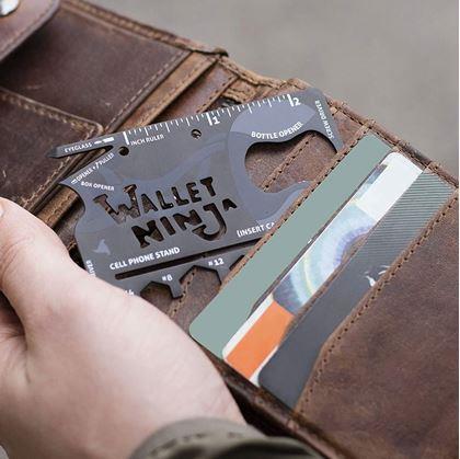 Obrázek z Ocelová multifunkční karta Wallet Ninja 18v1