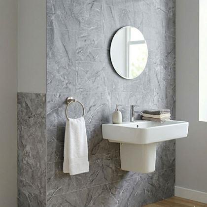 Obrázek z Samolepicí obklad 60x30 cm - šedý mramor