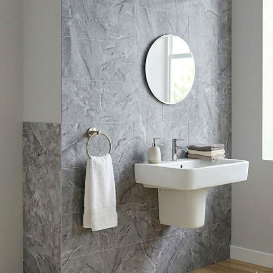 Obrázek z Samolepicí obklad 60x30 cm - šedý mramor