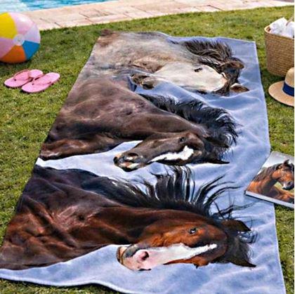 Obrázek z Bavlněná osuška divocí koně 70x140 cm