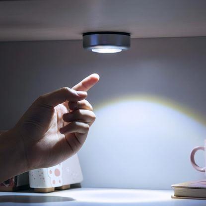 Obrázek Samolepící lampička 3 LED stříbrná