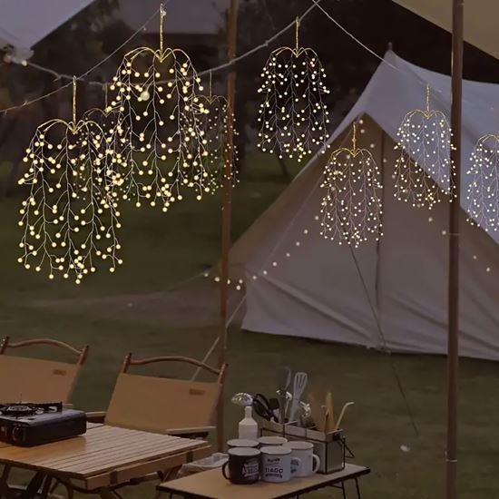 Obrázek z LED závěsná světýlka s vrbovými větvičkami a USB napájením