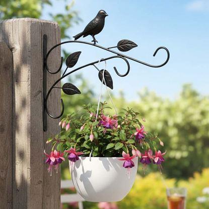 Obrázek Dekorativní kovový držák na závěsné květináče