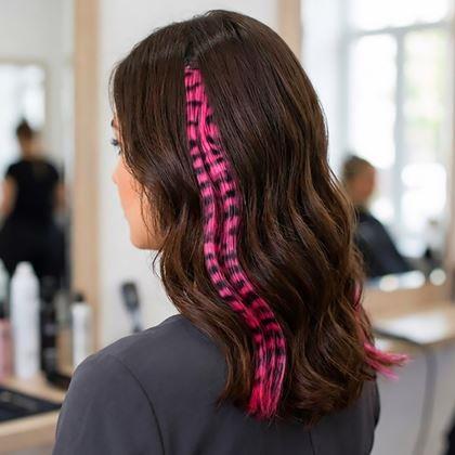 Obrázek z Barevný clip in pramínek 45 cm, mývalí ocas - růžový