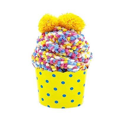 Obrázek z Ponožky v dárkovém balení - žlutý cupcake