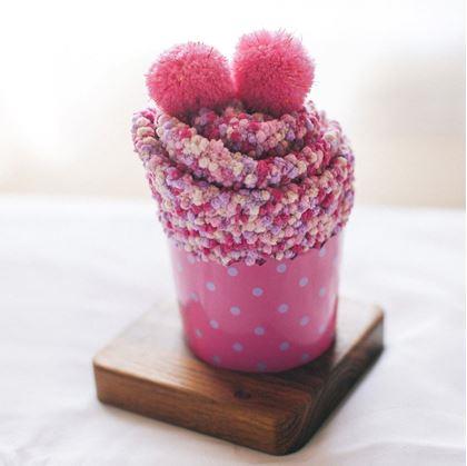 Obrázek z Ponožky v dárkovém balení - růžový cupcake