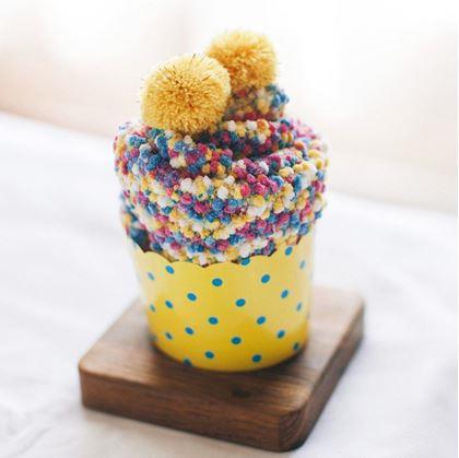 Obrázek z Ponožky v dárkovém balení - žlutý cupcake