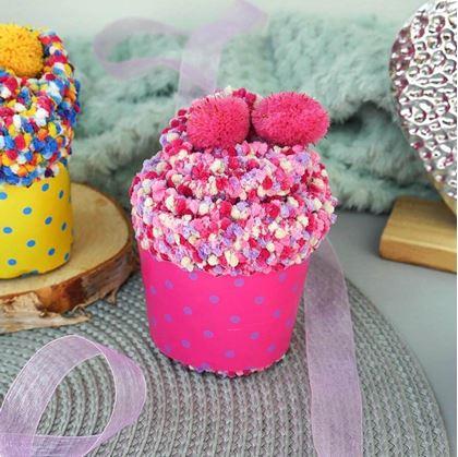 Obrázek z Ponožky v dárkovém balení - růžový cupcake