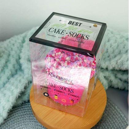 Obrázek z Ponožky v dárkovém balení - růžový cupcake