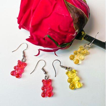 Obrázek z Náušnice gumoví medvídci - žluté