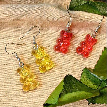 Obrázek z Náušnice gumoví medvídci - žluté