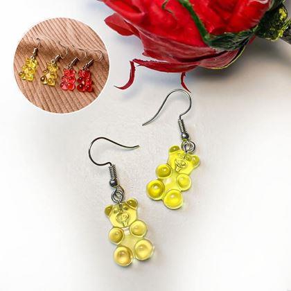 Obrázek z Náušnice gumoví medvídci - žluté