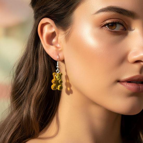 Obrázek z Náušnice gumoví medvídci - žluté