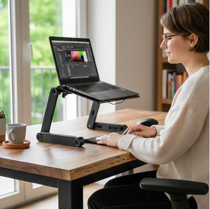 Obrázek z Přenosný polohovací stolek na notebook s větracími štěrbinami