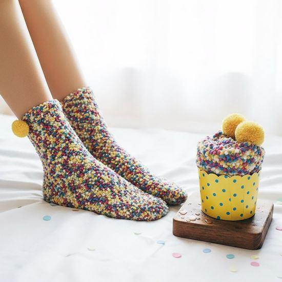 Obrázek z Ponožky v dárkovém balení - žlutý cupcake