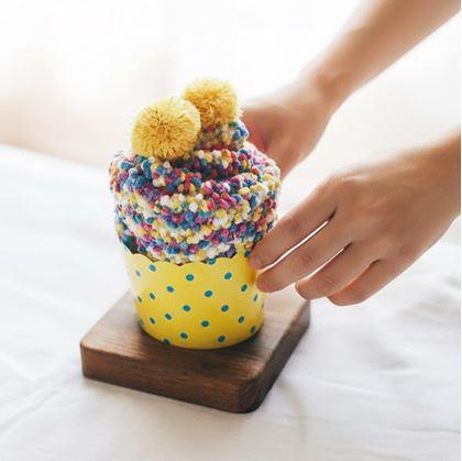 Obrázek z Ponožky v dárkovém balení - žlutý cupcake