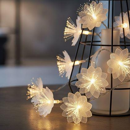 Obrázek z LED světelný řetěz - květy