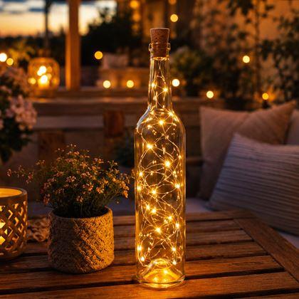 Obrázek z LED světelný řetěz do lahve s korkem 2 m