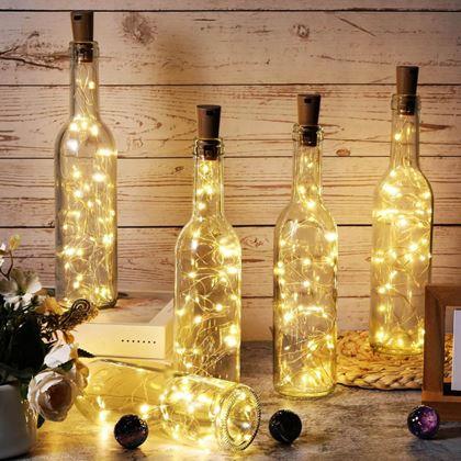 Obrázek z LED světelný řetěz do lahve s korkem 2 m