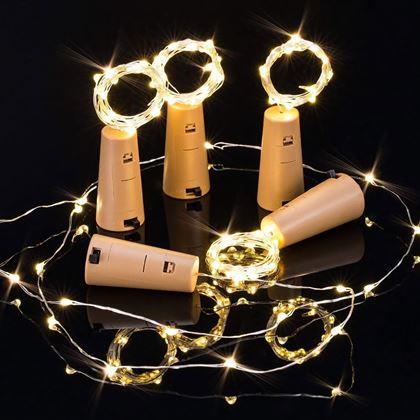 Obrázek z LED světelný řetěz do lahve s korkem 2 m