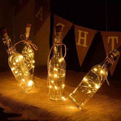 Obrázek z LED světelný řetěz do lahve s korkem 2 m