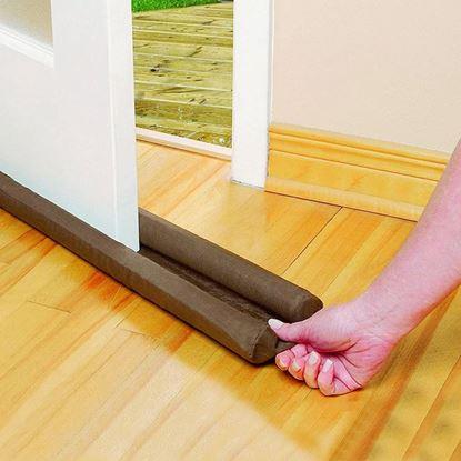 Obrázek Izolační zarážka do dveří, pro dveře bez prahu, s potahem, hnědá