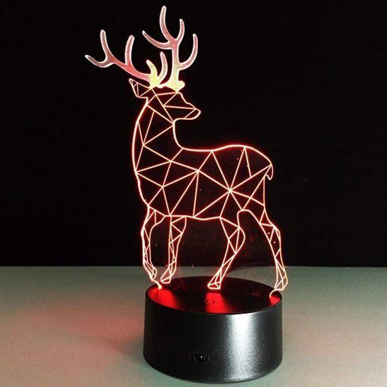 Obrázek z Lampa s 3D iluzí - jelen