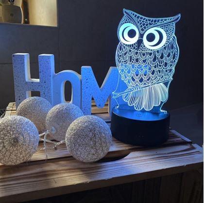 Obrázek z Lampa s 3D iluzí - sova