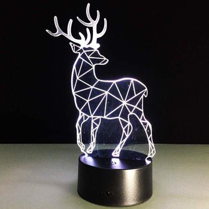 Obrázek z Lampa s 3D iluzí - jelen