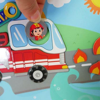 Obrázek z Magnetický hrací box - dopravní prostředky - 