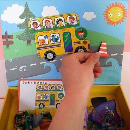 Obrázek z Magnetický hrací box - dopravní prostředky - 