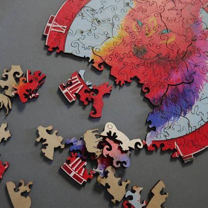 Obrázek z Dřevěné zvířecí puzzle - vlk